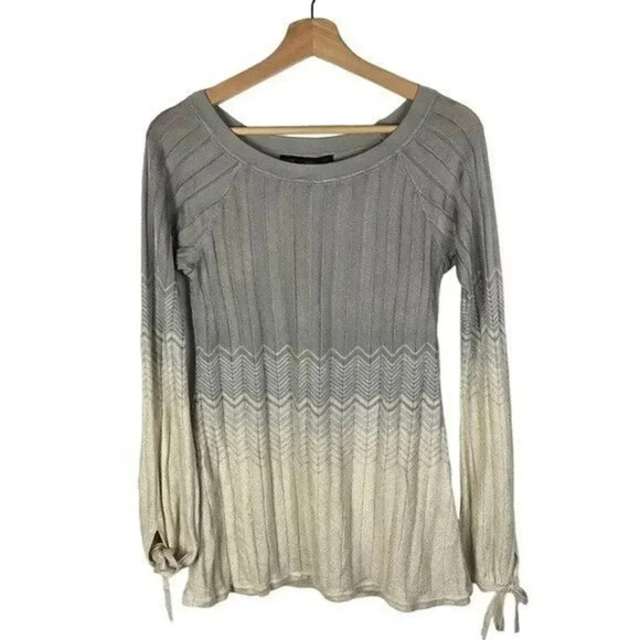 White House Black Market Sweaters - White House Black Market WHBM Ombre Chevron Knit Sweater S